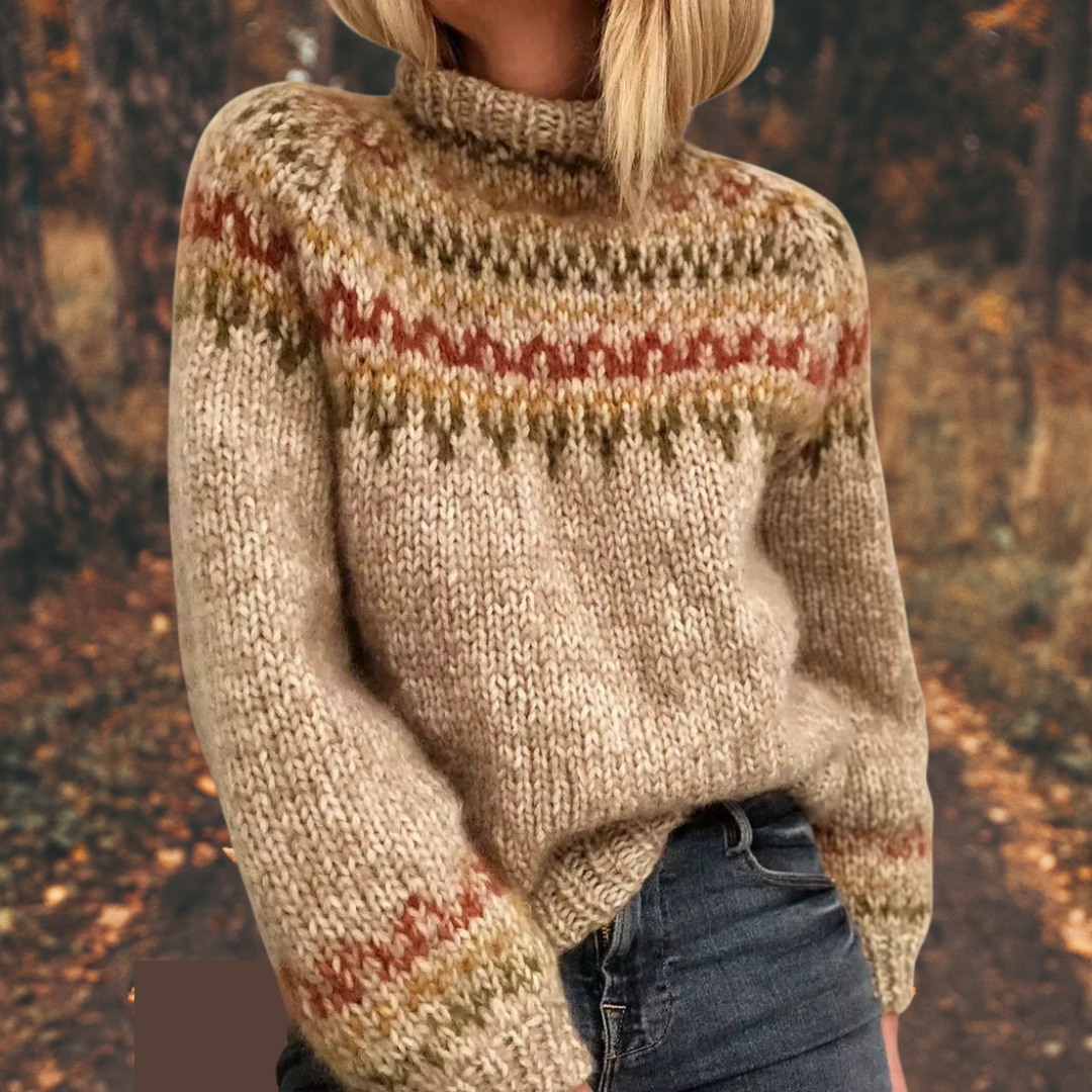 Astrid™ | Maglione Nordico in Lana Morbida