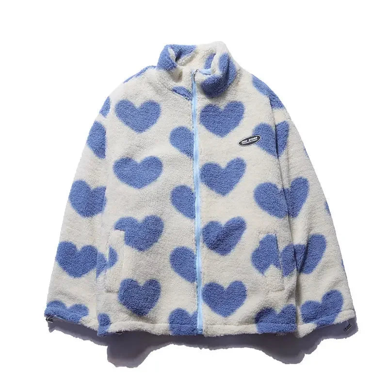 Riley | Giacca Reversibile Cozy Con Cuori