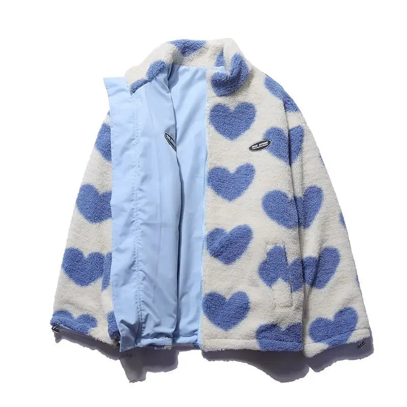 Riley | Giacca Reversibile Cozy Con Cuori
