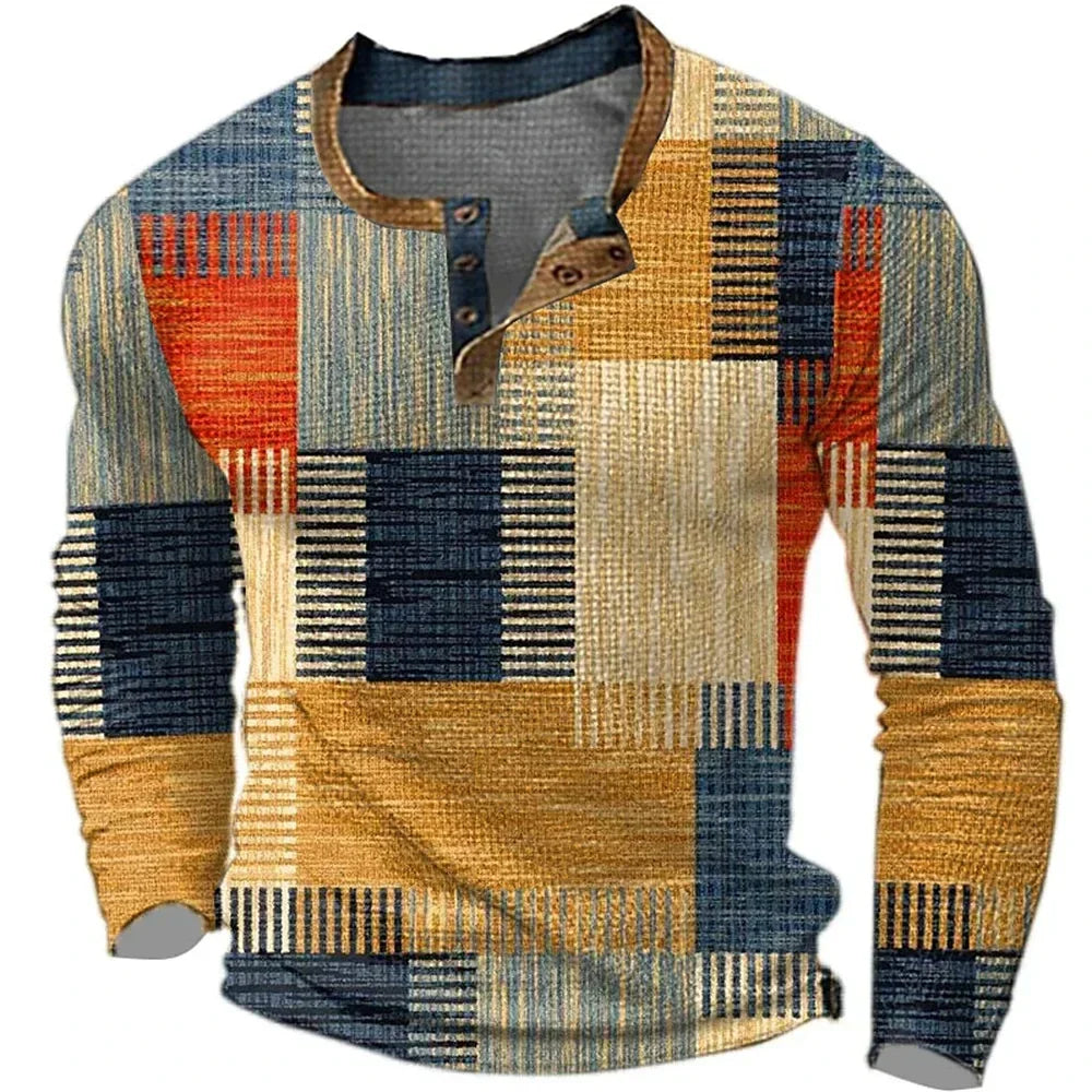 Maglietta a maniche lunghe colorata da uomo