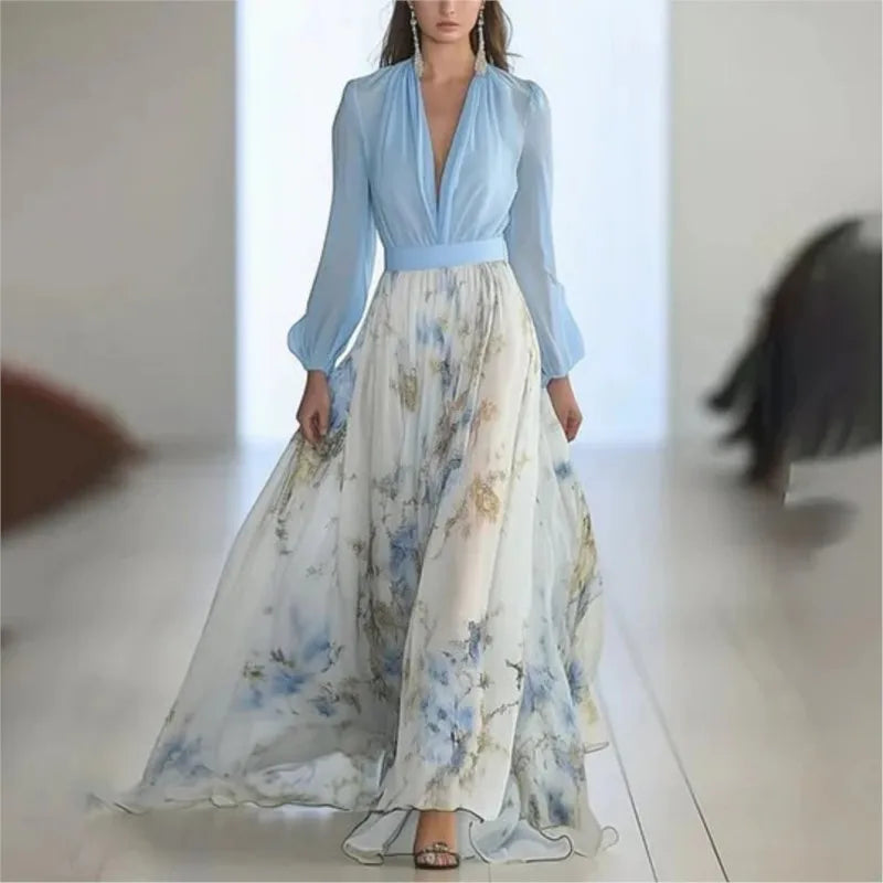 Madeline | Bohemian Maxi Dress with Floral Print