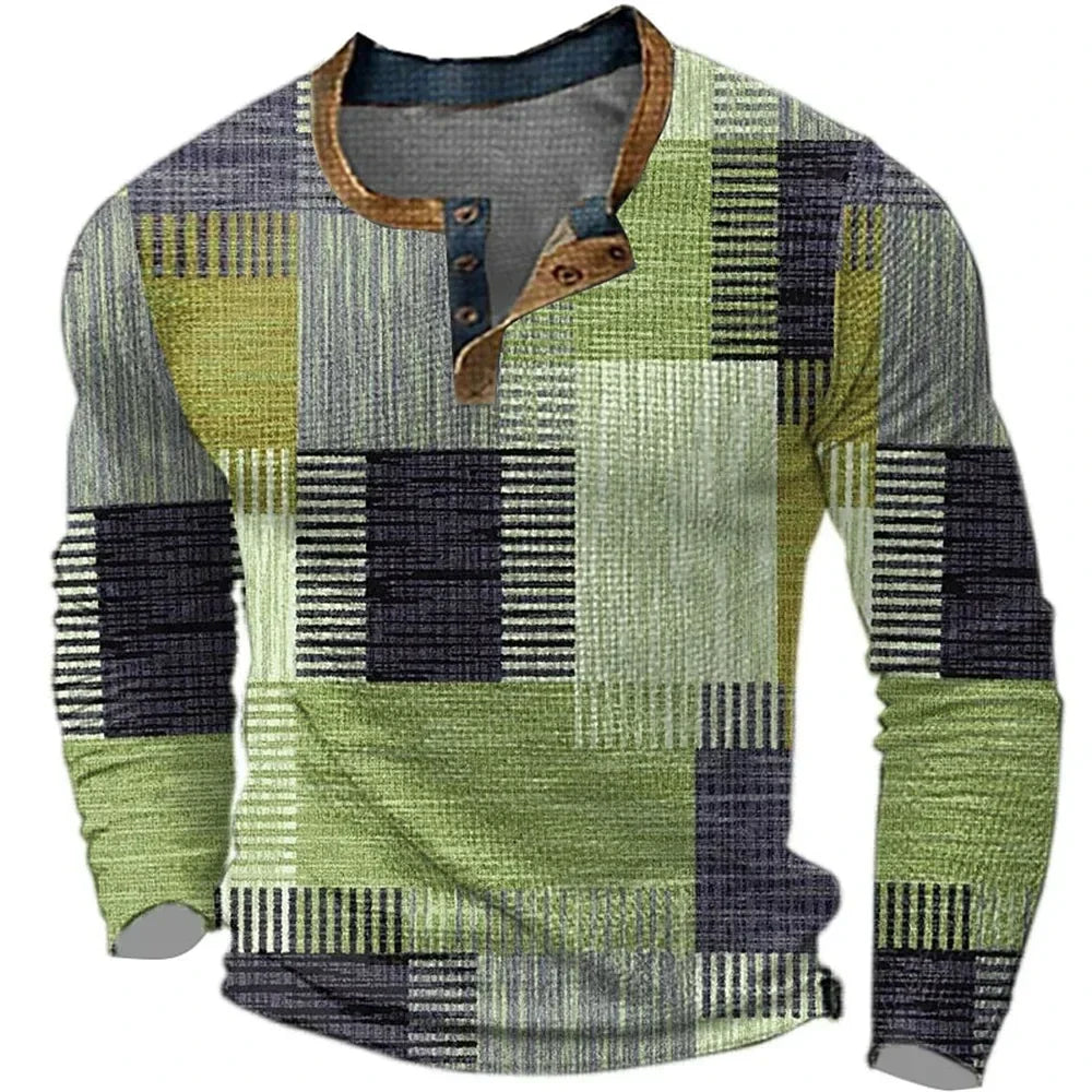 Maglietta a maniche lunghe colorata da uomo