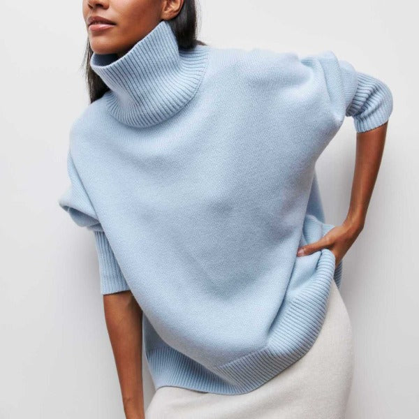 Lunara™ | Maglione Oversize a Collo Alto Ultra Morbido