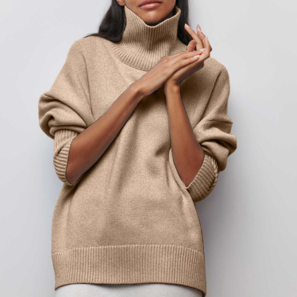 Lunara™ | Maglione Oversize a Collo Alto Ultra Morbido