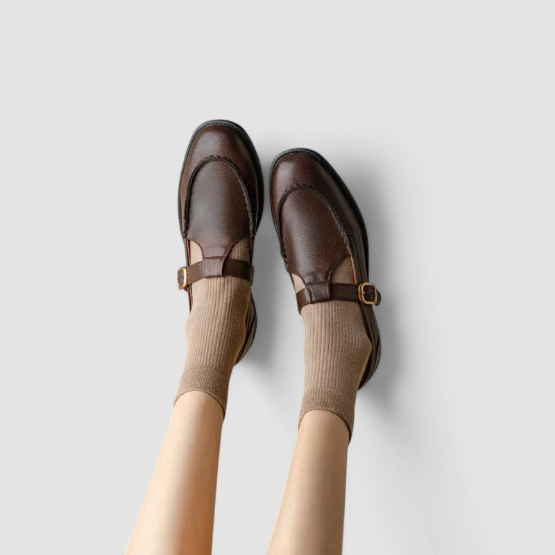 Avery™ | Scarpe Mary Jane Ortopediche con Punta Quadrata