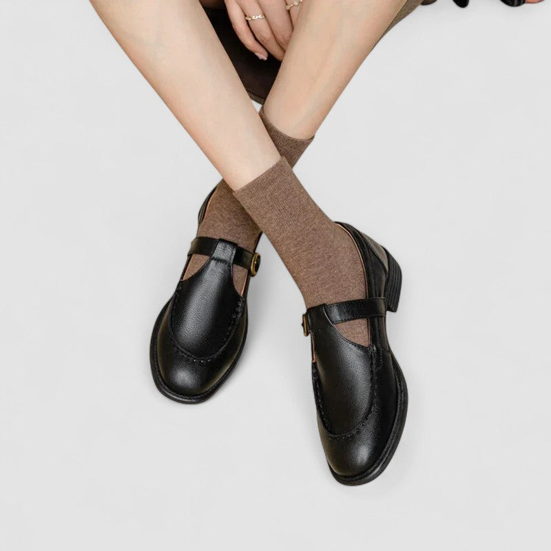 Avery™ | Scarpe Mary Jane Ortopediche con Punta Quadrata
