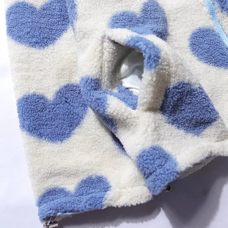Riley | Giacca Reversibile Cozy Con Cuori