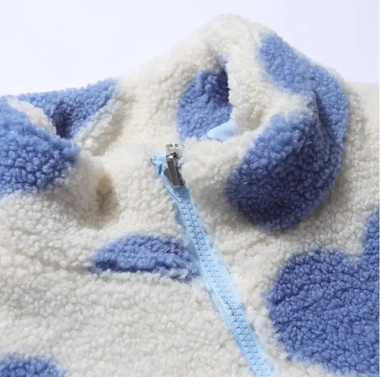 Riley | Giacca Reversibile Cozy Con Cuori