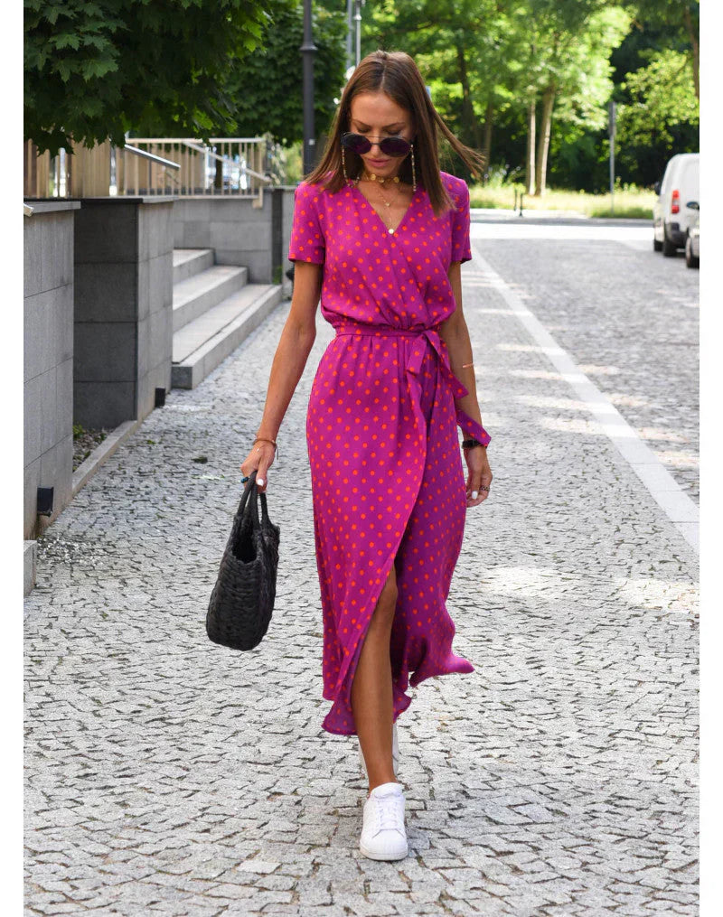 Giada™ | Abito elegante con scollo a V e linea modellante
