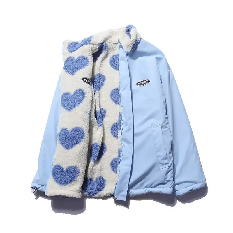 Riley | Giacca Reversibile Cozy Con Cuori
