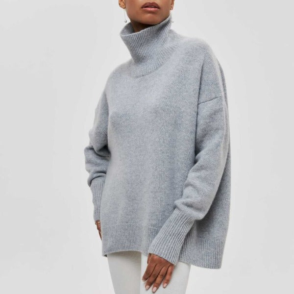 Lunara™ | Maglione Oversize a Collo Alto Ultra Morbido
