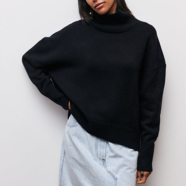 Lunara™ | Maglione Oversize a Collo Alto Ultra Morbido