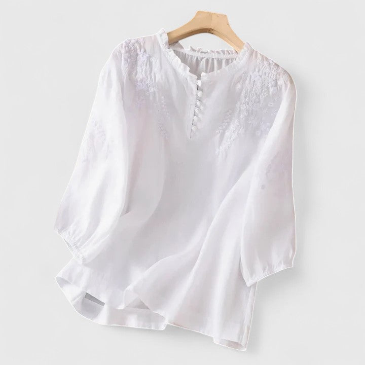 Vasilene | Blusa Elegante con Bottoni Frontali