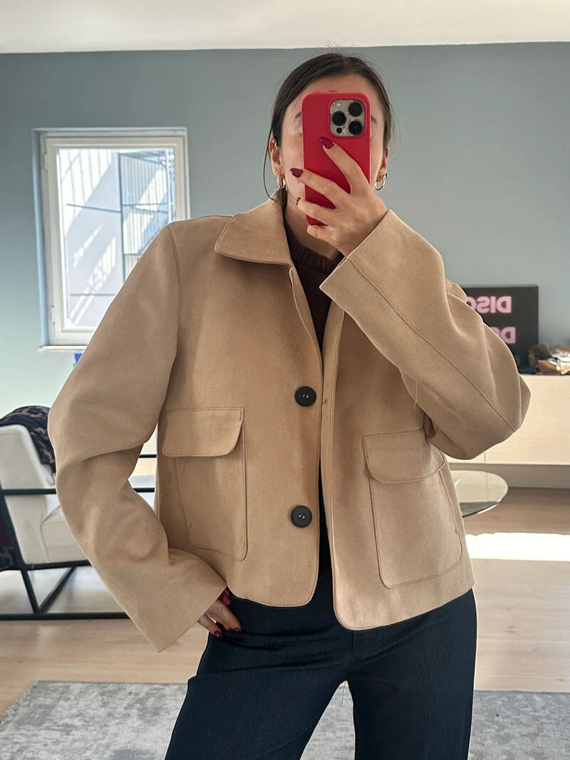 Giacca in Faux Suede Marissa