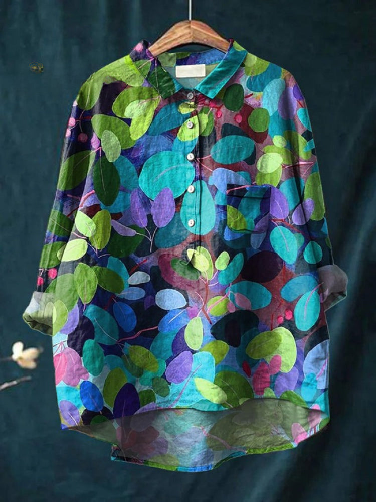Tiziana | Camicia in lino fantasia