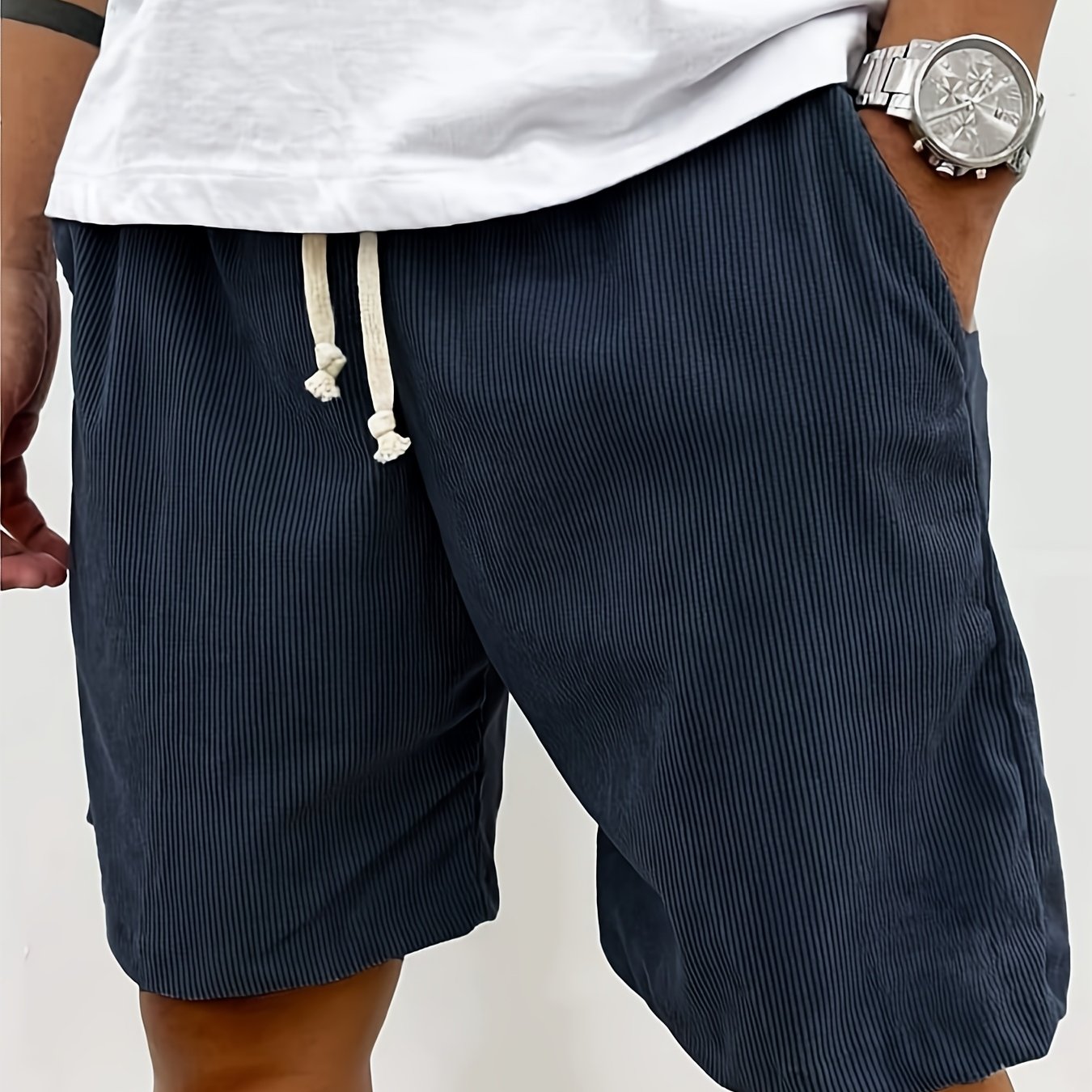Pantaloncini sportivi casual da uomo, in velluto a coste di alta gamma, comodi e traspiranti, pantaloncini da spiaggia