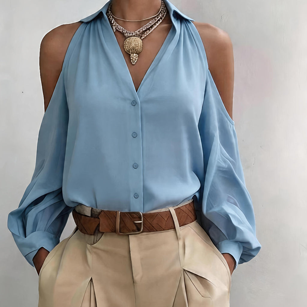 SOFIA™ | BLUSA ELEGANTE OPEN-SHOULDER DI RAVELLI MILANO
