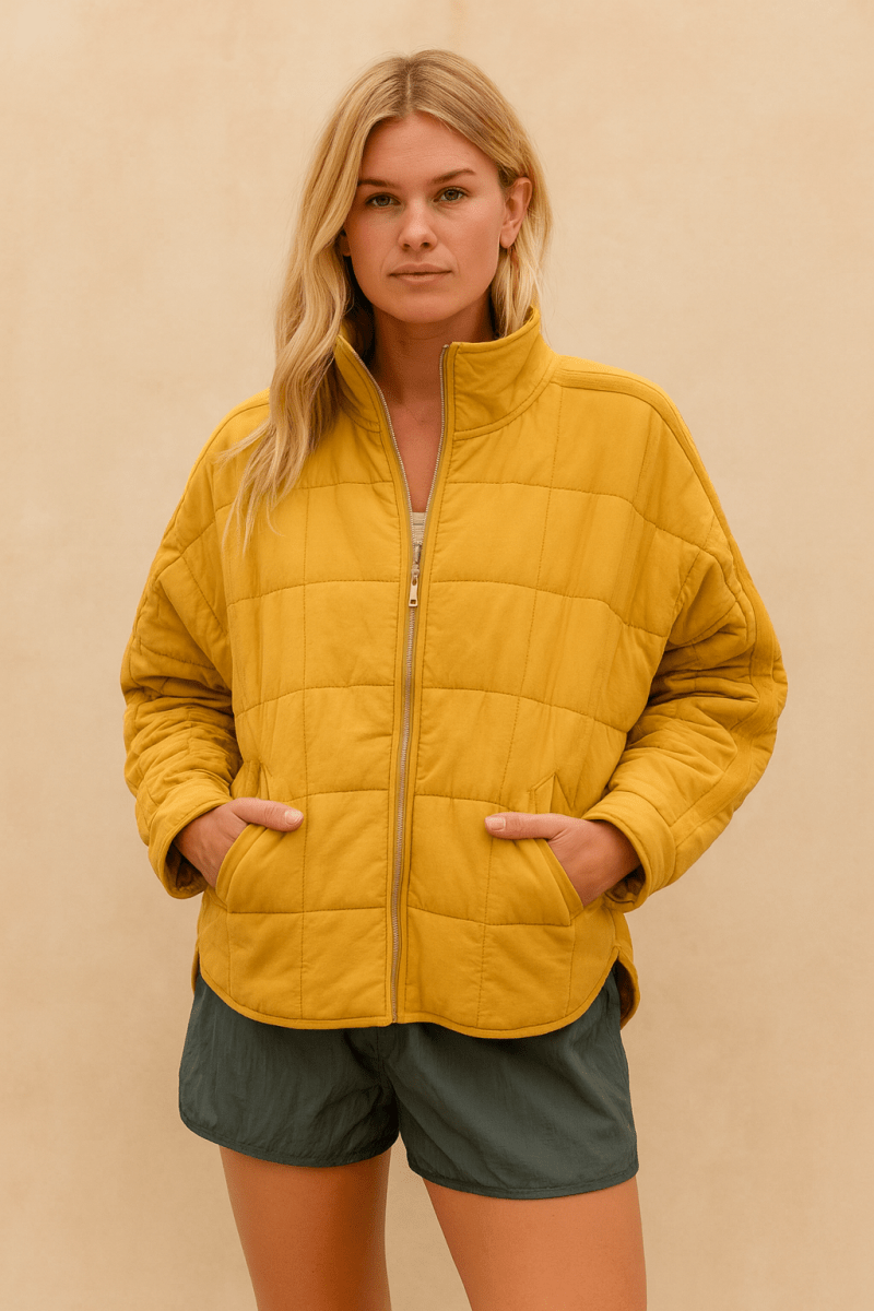 April – Giacca Piumino Compatta Leggera Con Zip