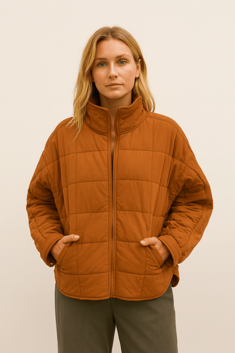 April – Giacca Piumino Compatta Leggera Con Zip