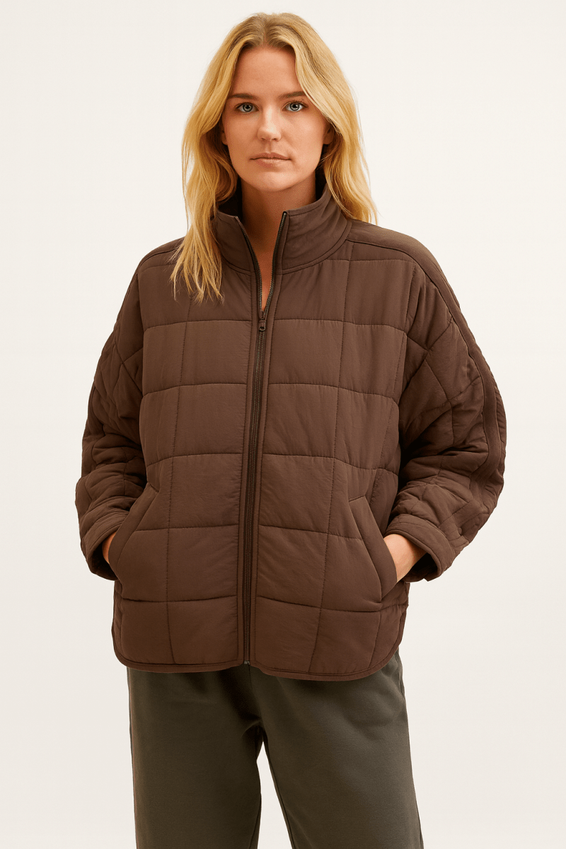 April – Giacca Piumino Compatta Leggera Con Zip