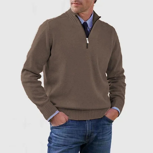 Nico™ | Maglione con Mezza Zip in Maglia Fine