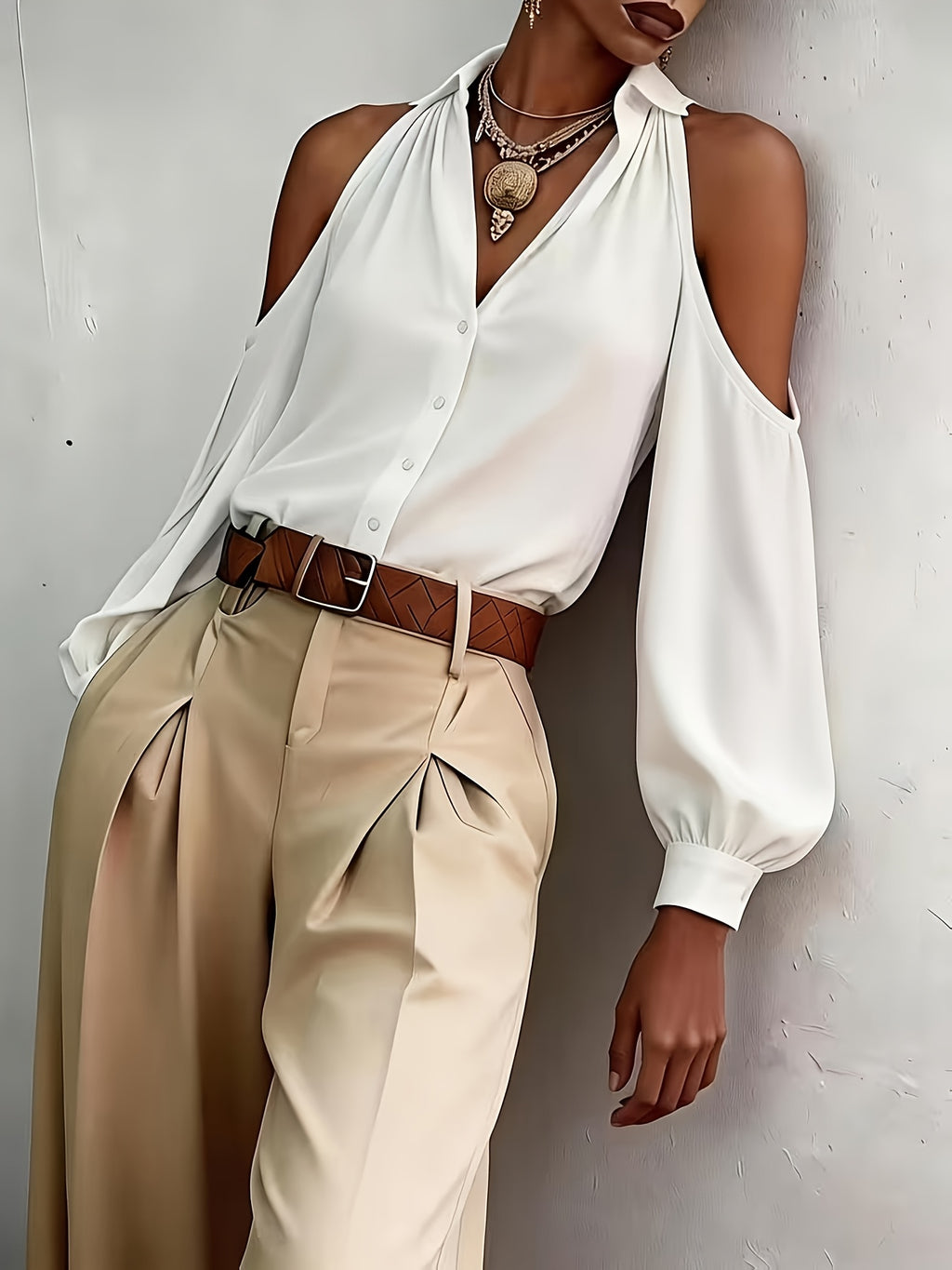 SOFIA™ | BLUSA ELEGANTE OPEN-SHOULDER DI RAVELLI MILANO