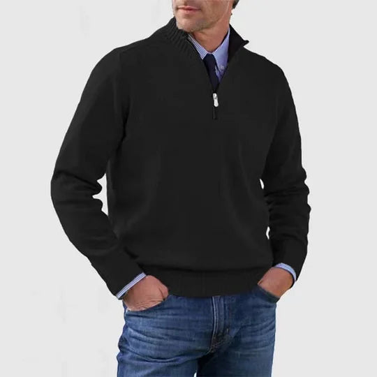 Nico™ | Maglione con Mezza Zip in Maglia Fine