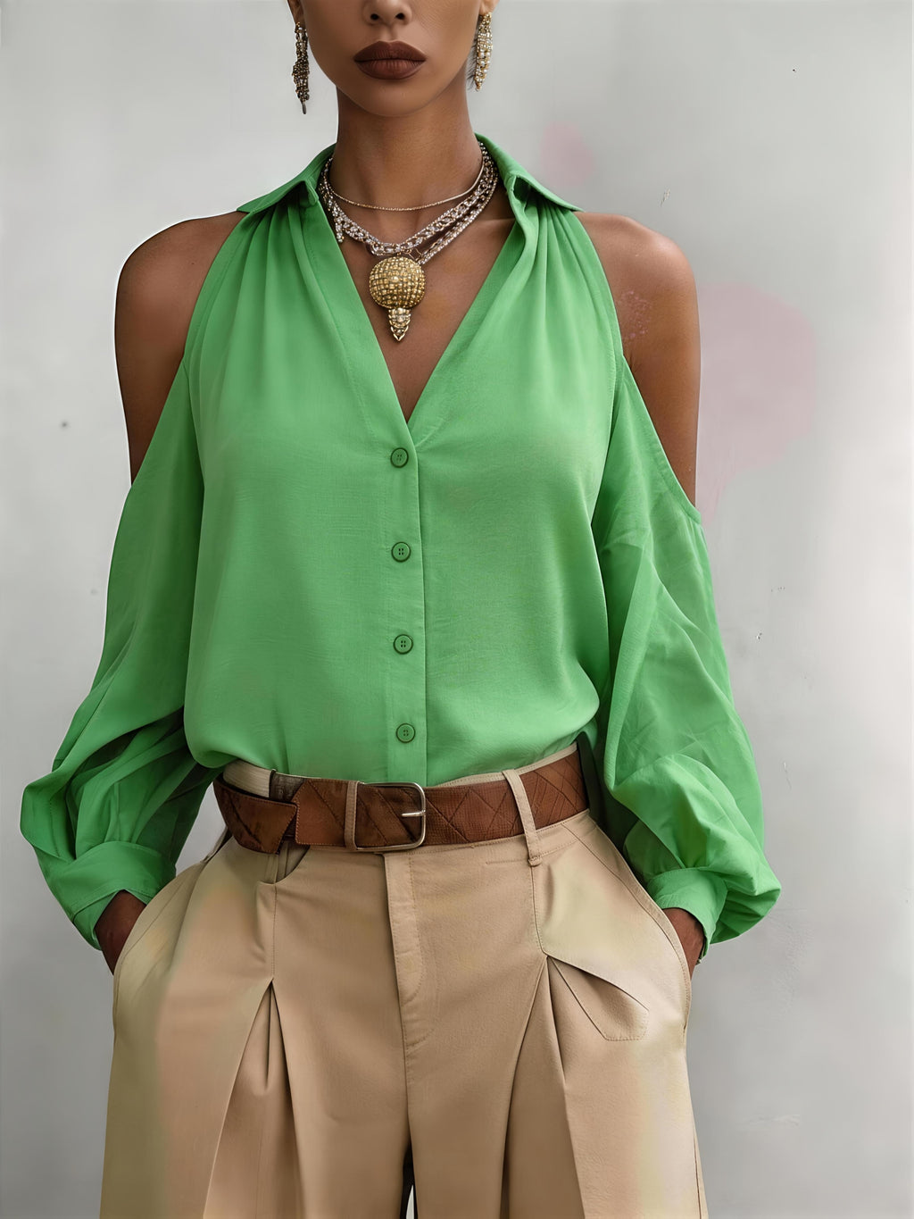SOFIA™ | BLUSA ELEGANTE OPEN-SHOULDER DI RAVELLI MILANO