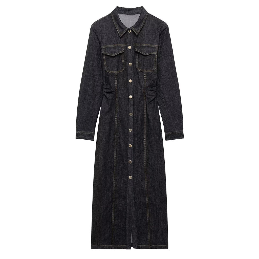 Layorza Denim Maxi Dress