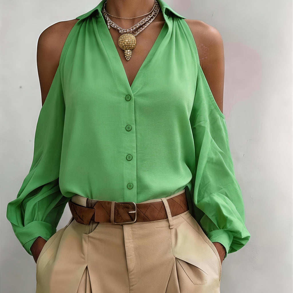 SOFIA™ | BLUSA ELEGANTE OPEN-SHOULDER DI RAVELLI MILANO