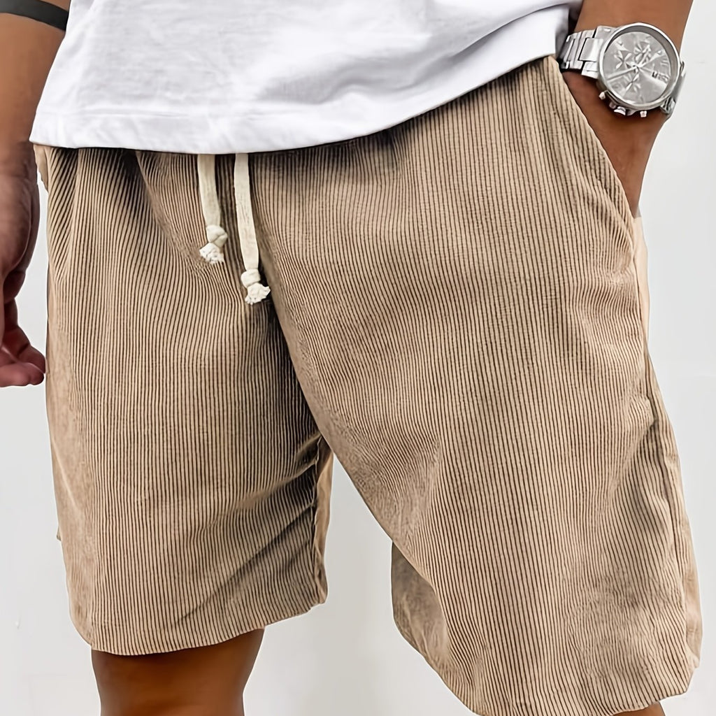 Pantaloncini sportivi casual da uomo, in velluto a coste di alta gamma, comodi e traspiranti, pantaloncini da spiaggia