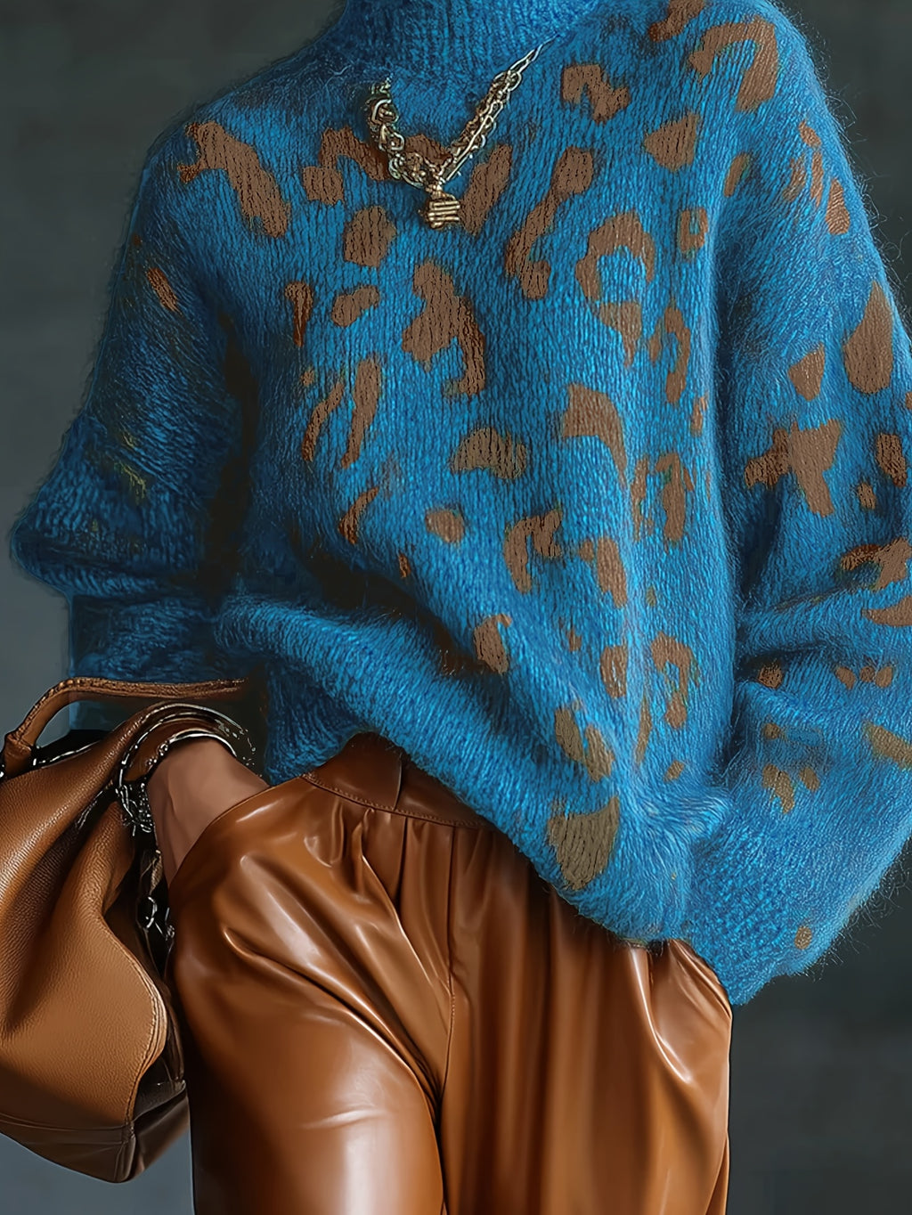 Maglione Collo Alto Effetto Snellente