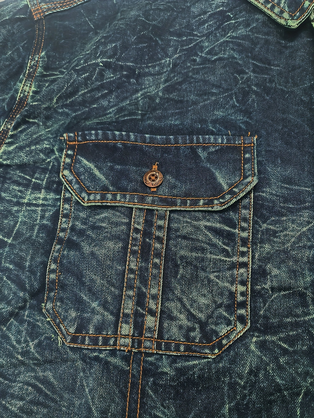 Camicia di jeans da uomo alla moda, nuova tendenza, camicetta di jeans da uomo, camicia di jeans primavera autunno, bad boy, affascinante, doppio taschino, camicia di jeans casual a maniche lunghe, top di jeans versatile