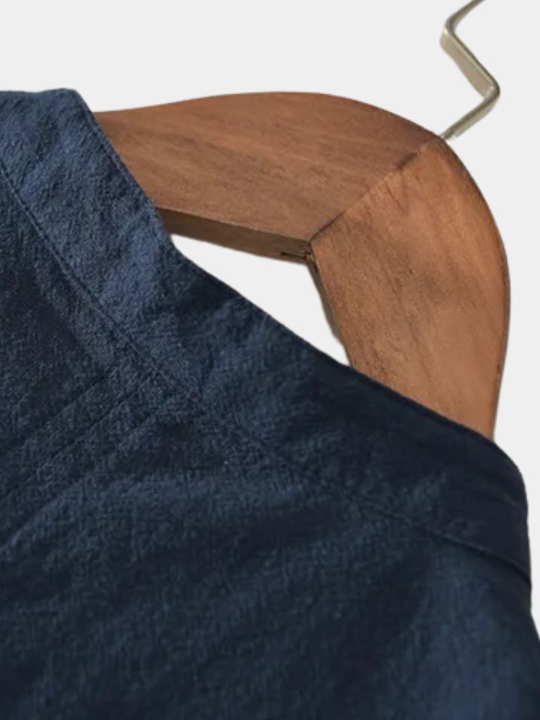 Camicia in Lino Essenziale con Maniche Corte