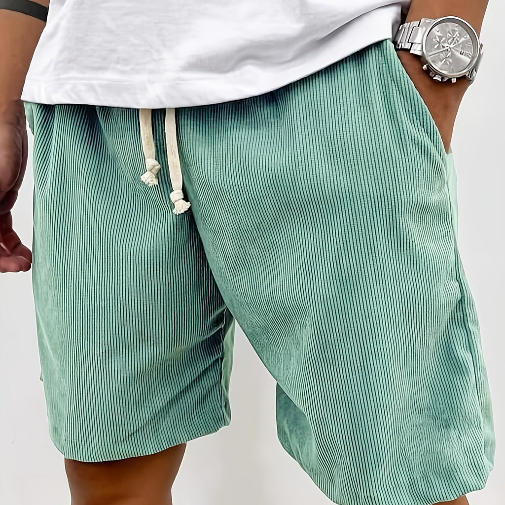 Pantaloncini sportivi casual da uomo, in velluto a coste di alta gamma, comodi e traspiranti, pantaloncini da spiaggia