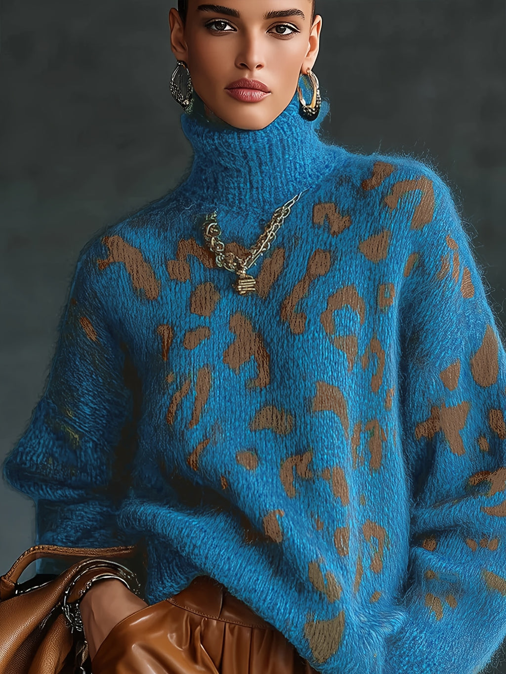 Maglione Collo Alto Effetto Snellente