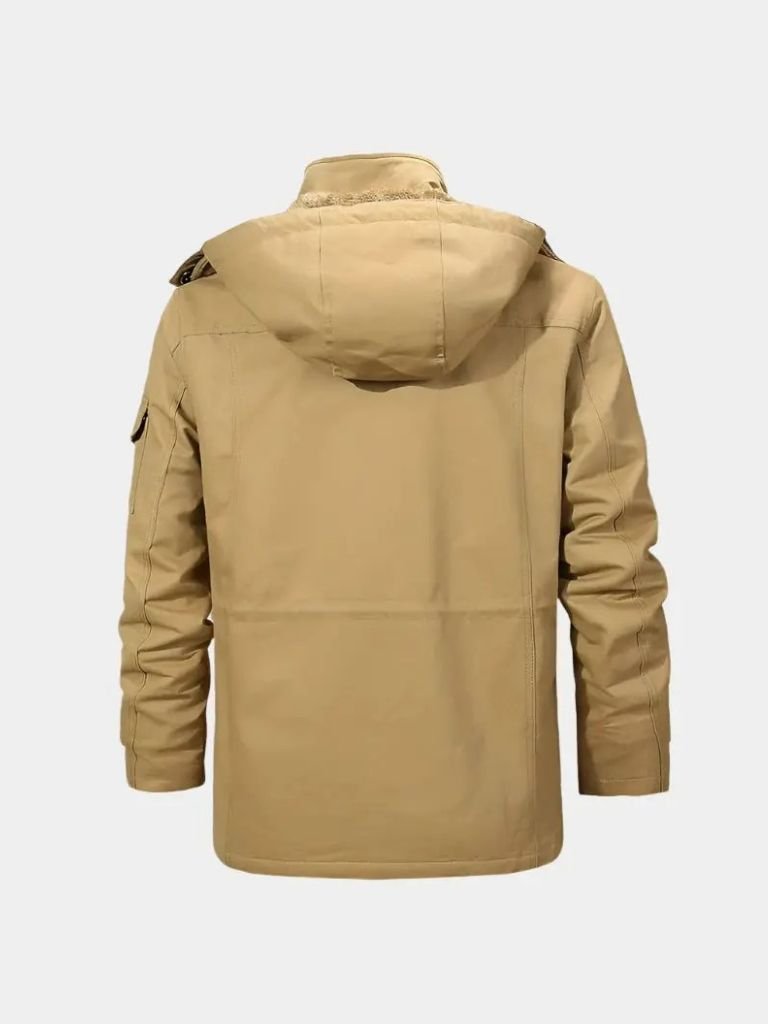 Giacca Bomber in Fleece con Cappuccio