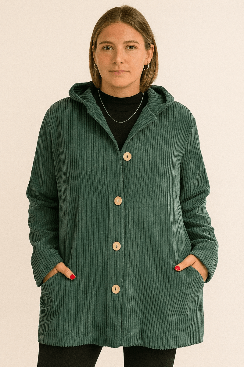 Indie | Giacca Con Cappuccio In Velluto A Coste