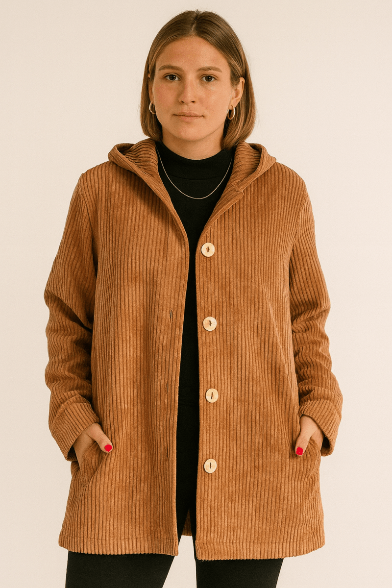 Indie | Giacca Con Cappuccio In Velluto A Coste