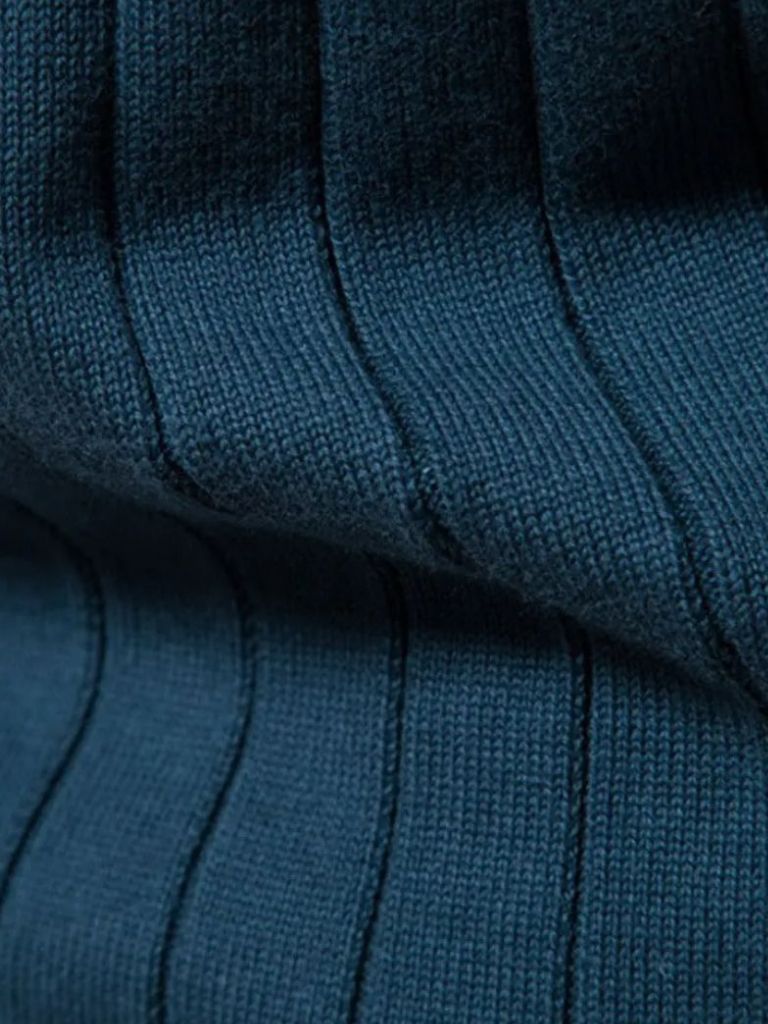 Giaccone Jacquard a Zip in Maglia Colore Unito