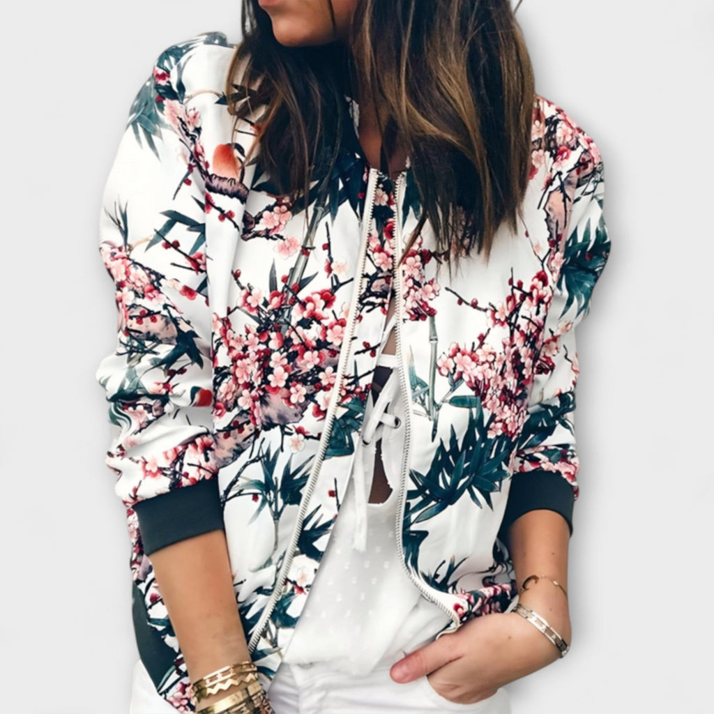 Kaelin - Giacca bomber elegante con fiori