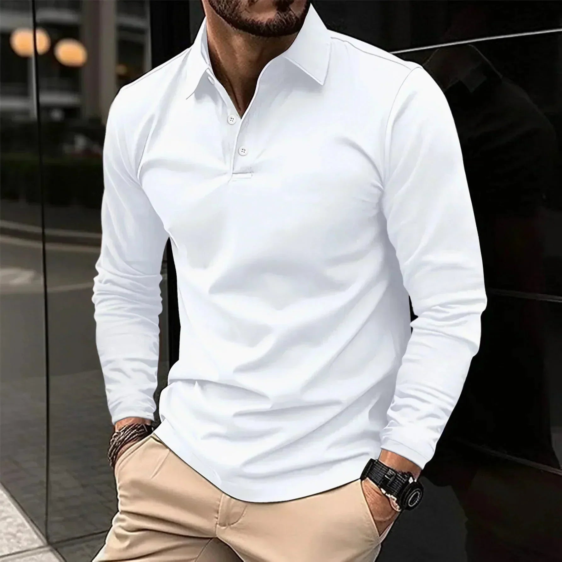 Polo James Casual a maniche lunghe
