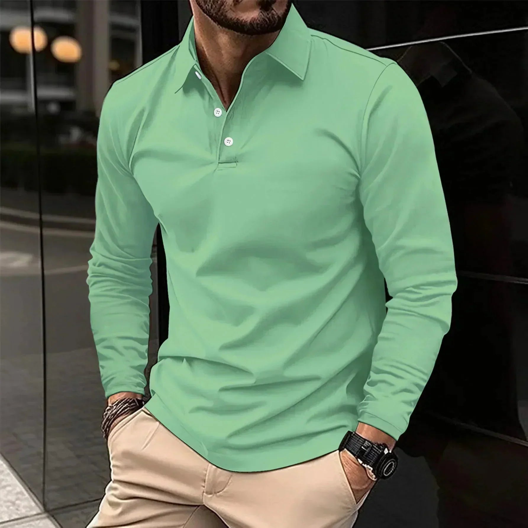 Polo James Casual a maniche lunghe