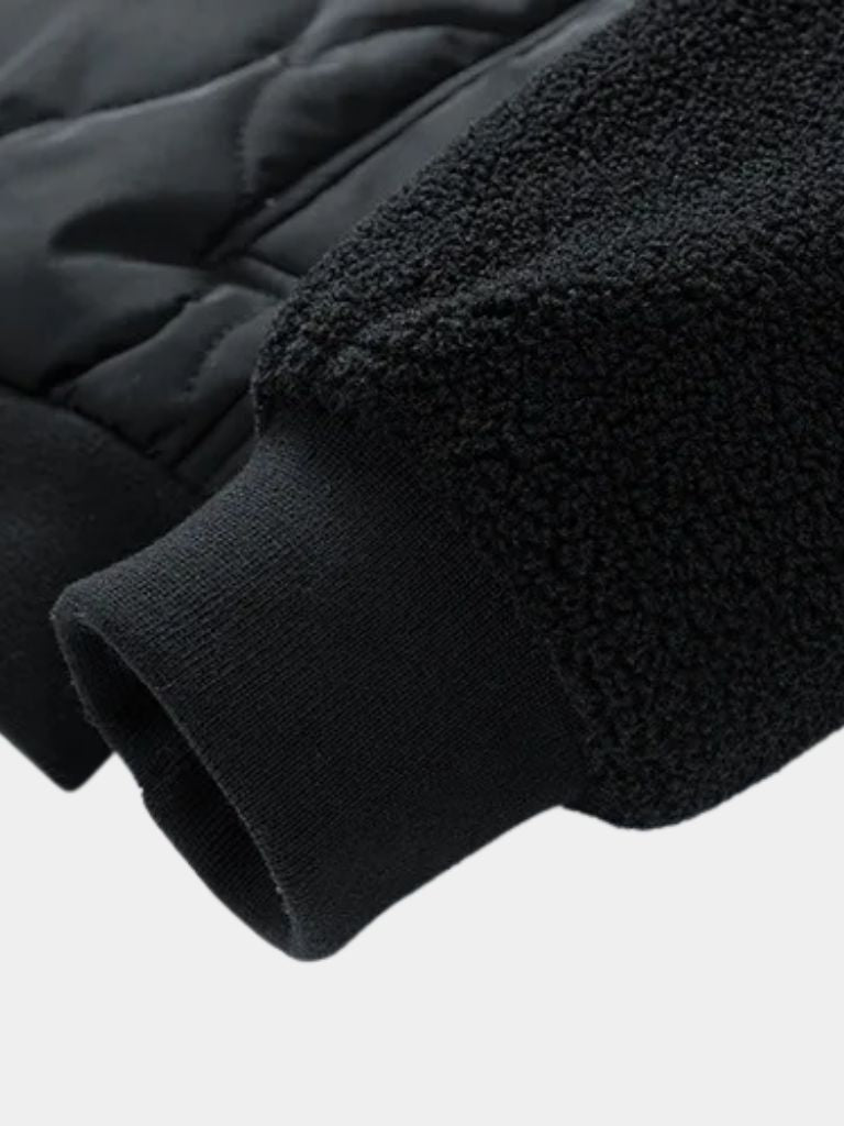 Giacca bomber imbottita con maniche Sherpa