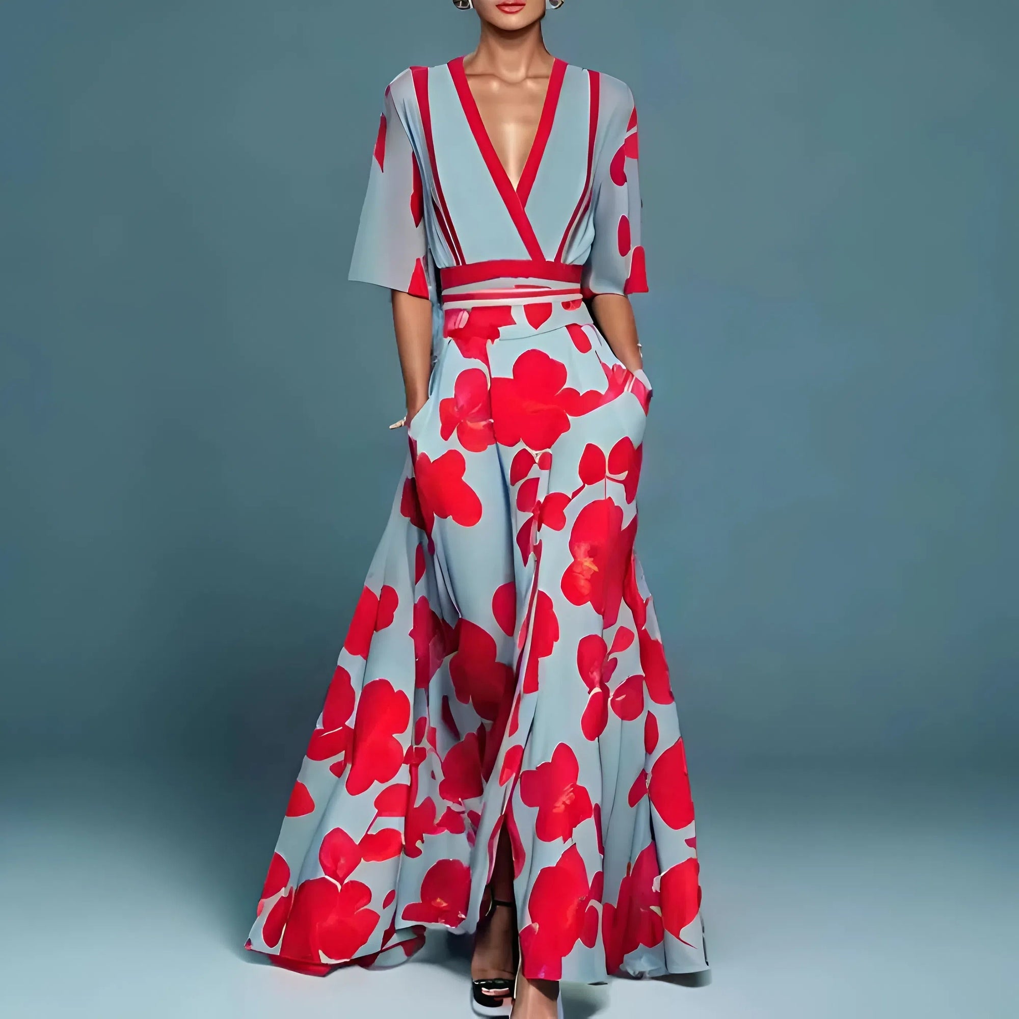 Valeria™ | Abito maxi floreale dallo stile sofisticato