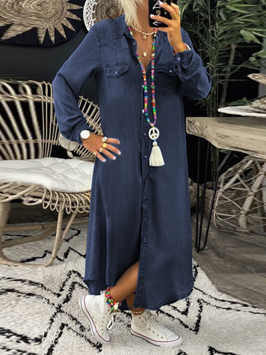 Helen | Vestito Camicia in Denim Casual ed Elegante