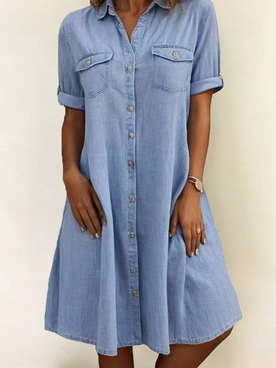 Patricia | Vestito Midi Casual in Denim