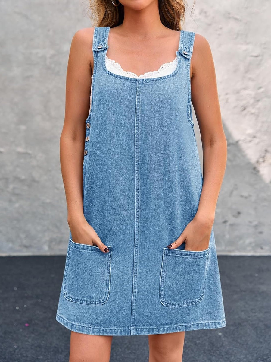 Lisa | Vestito Casual con Spalline in Denim