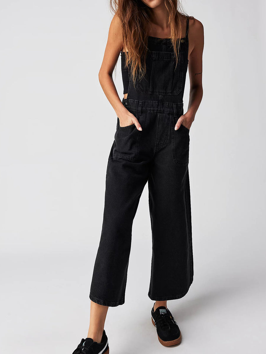 Elizabeth | Mono con spalline e gamba ampia
