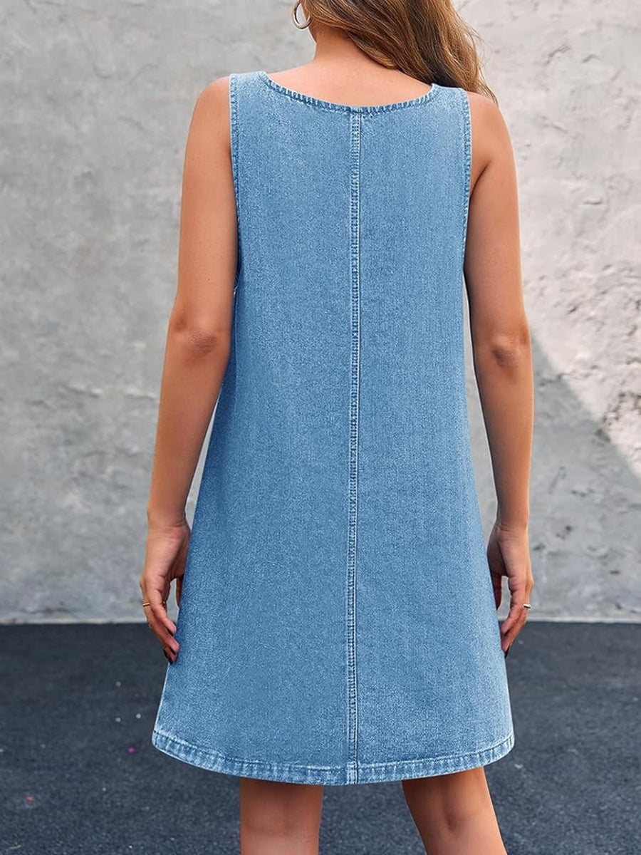Lisa | Vestito Casual con Spalline in Denim